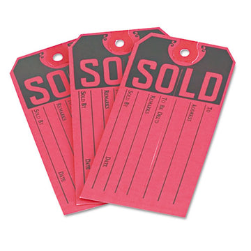 Avery® Sold Tags, Paper, 4 3-4 X 2 3-8, Red-black, 500-box freeshipping - TVN Wholesale